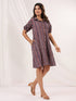 Janasya Women's Multicolor Pure Cotton Striped A-line Dress